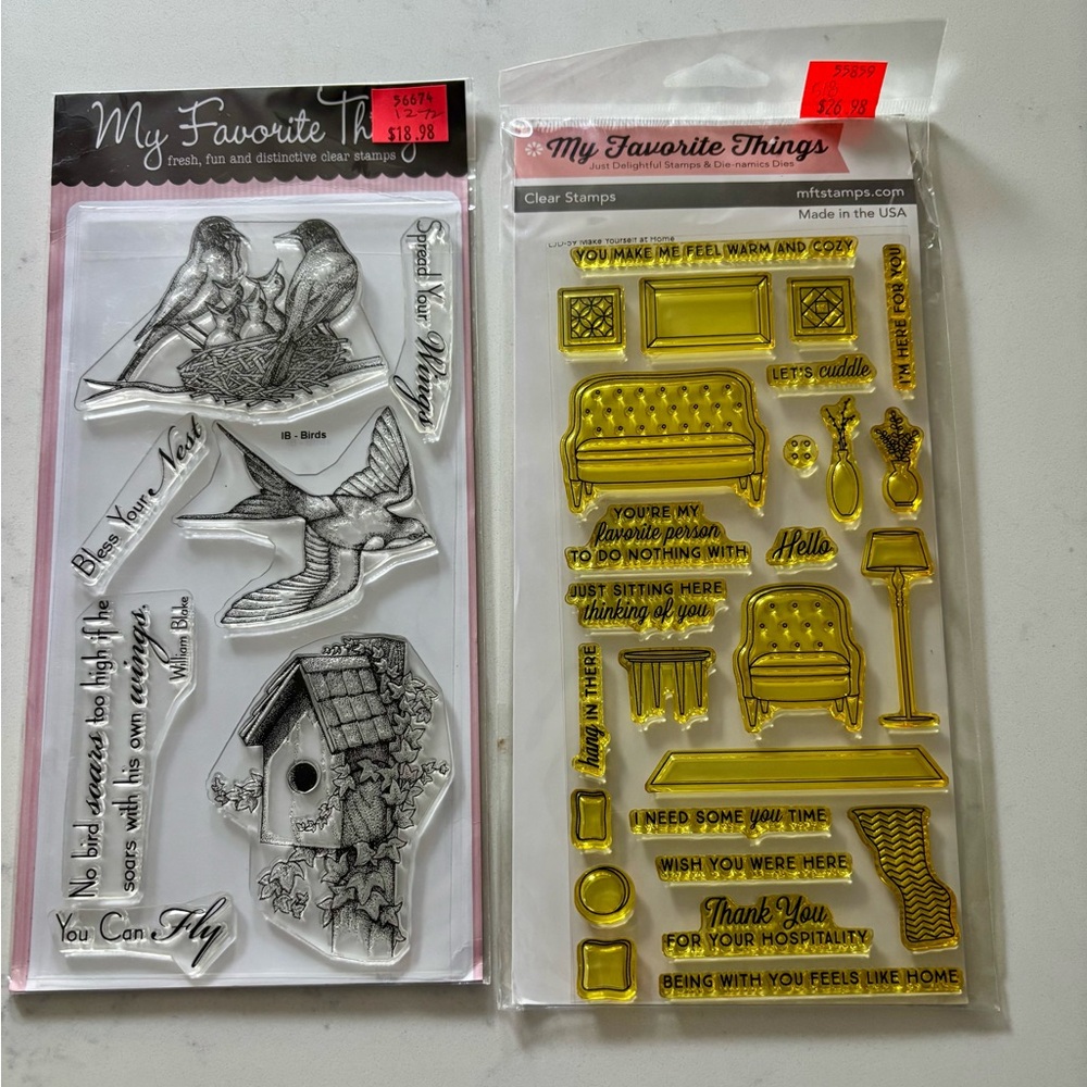 My Favorite Things - Clear Stamps Lot of 4.